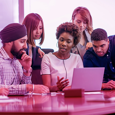 Group meeting showing diversity