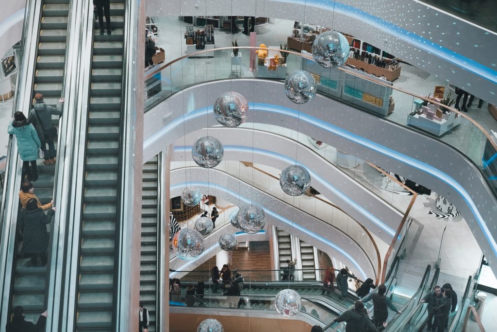 Shopping center at Christmas