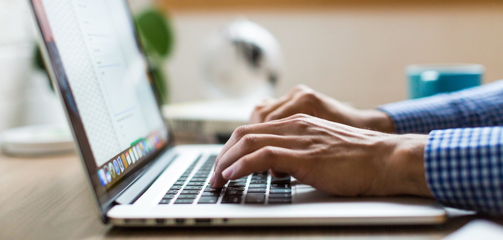 Man working on a laptop