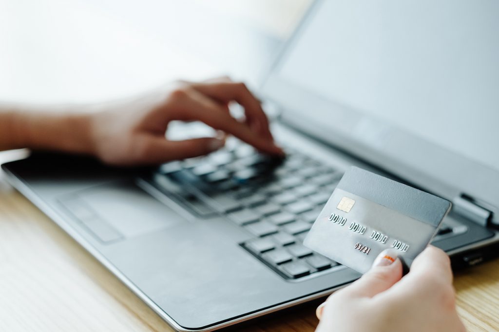 online shopping woman